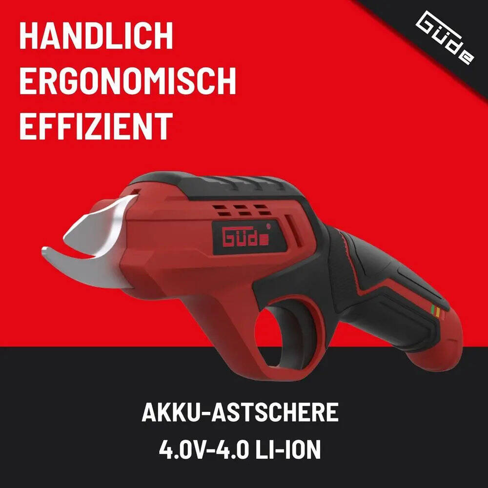 Güde Akku-Astschere » GAS 4.0V-4.0 Li-Ion « 14 mm Schnittstärke