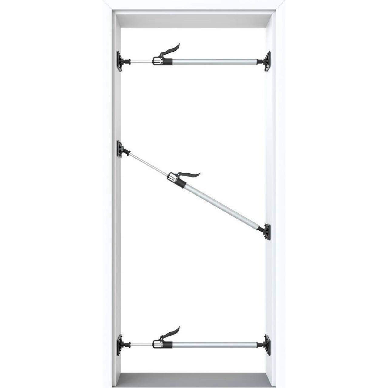 SCHNELLSPANN Türspanner 3er Set, Einhandbedienung, 66 - 99 cm