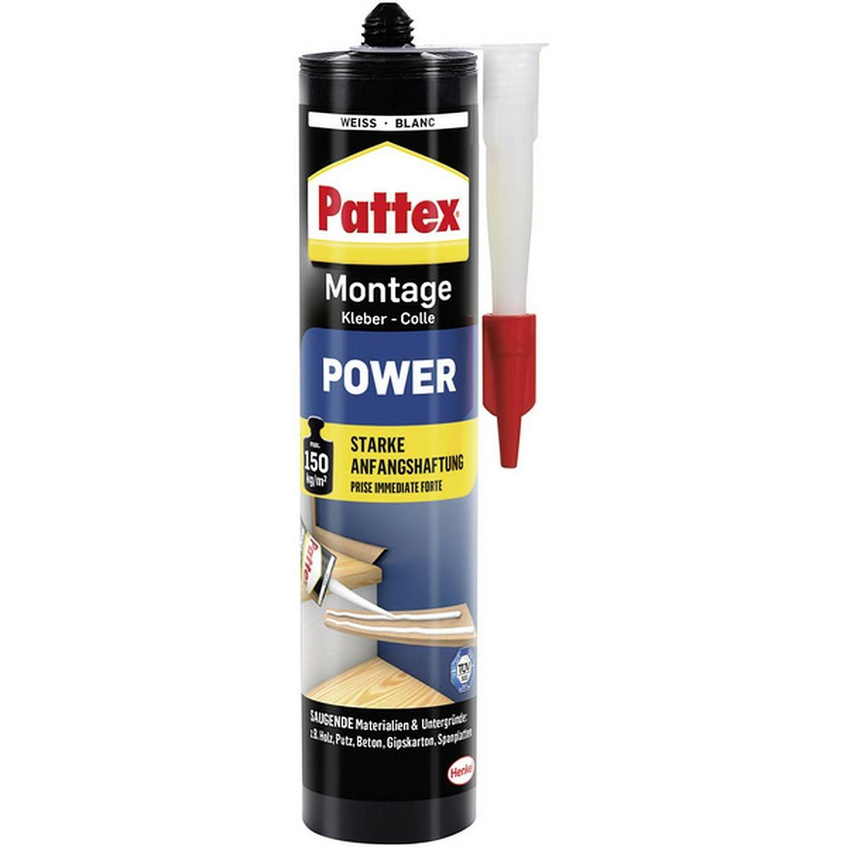 Pattex Montagekleber Power » 370 g « 150 kg/m² Pattex Montagekleber Power » 370 g « 150 kg/m²