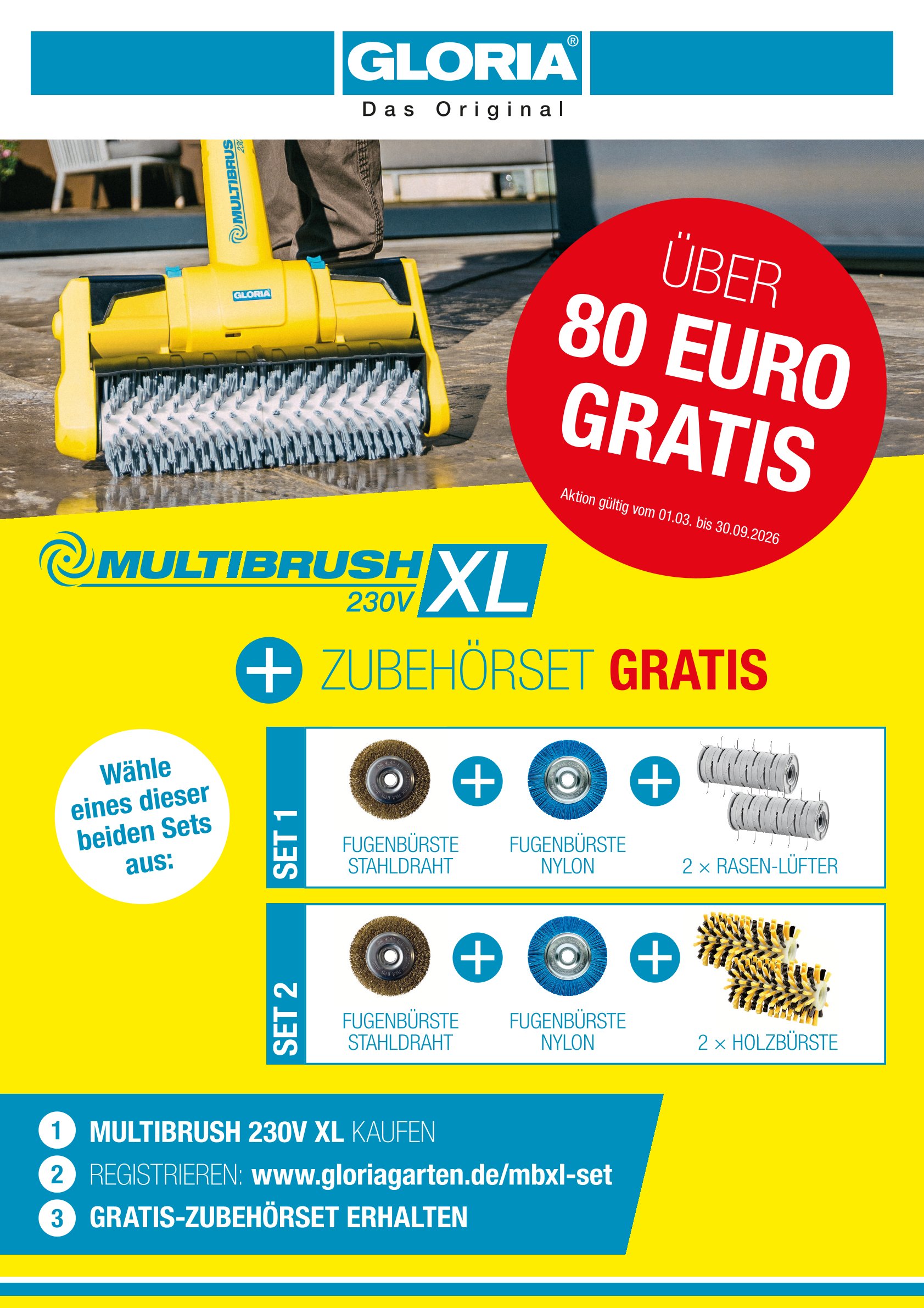 Gloria Fugenreiniger » MultiBrush 230V XL « 500 W