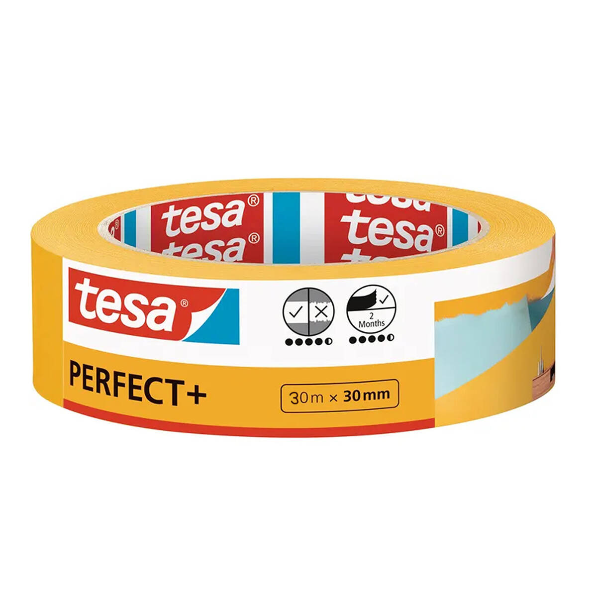 Tesa Profi Kreppband » Perfect+ 56537 « 30 mm x 50 m Tesa Profi Kreppband » Perfect+ 56537 « 30 mm x 50 m