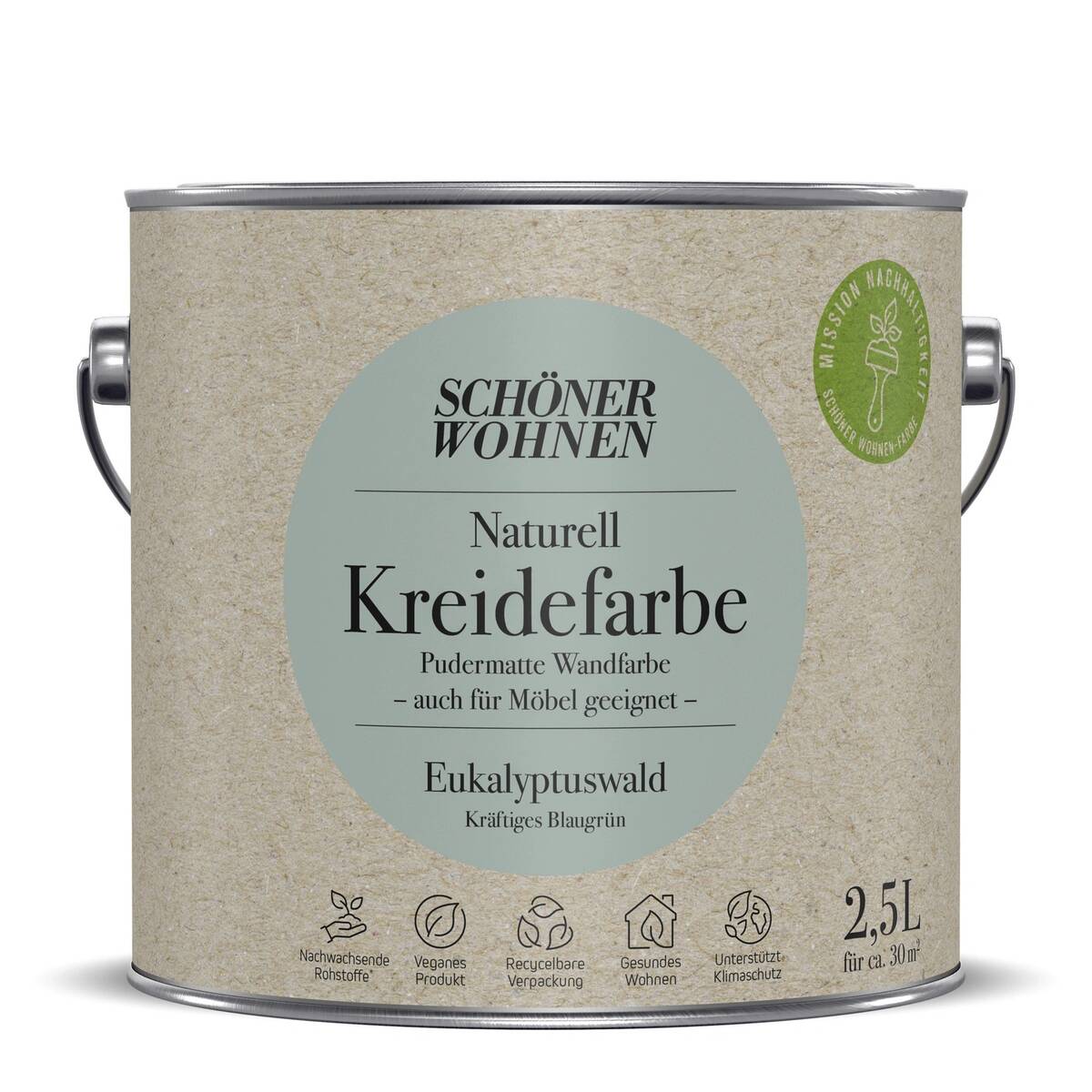 Schöner Wohnen Naturell Kreidefarbe Eukalyptuswald Edelmatt