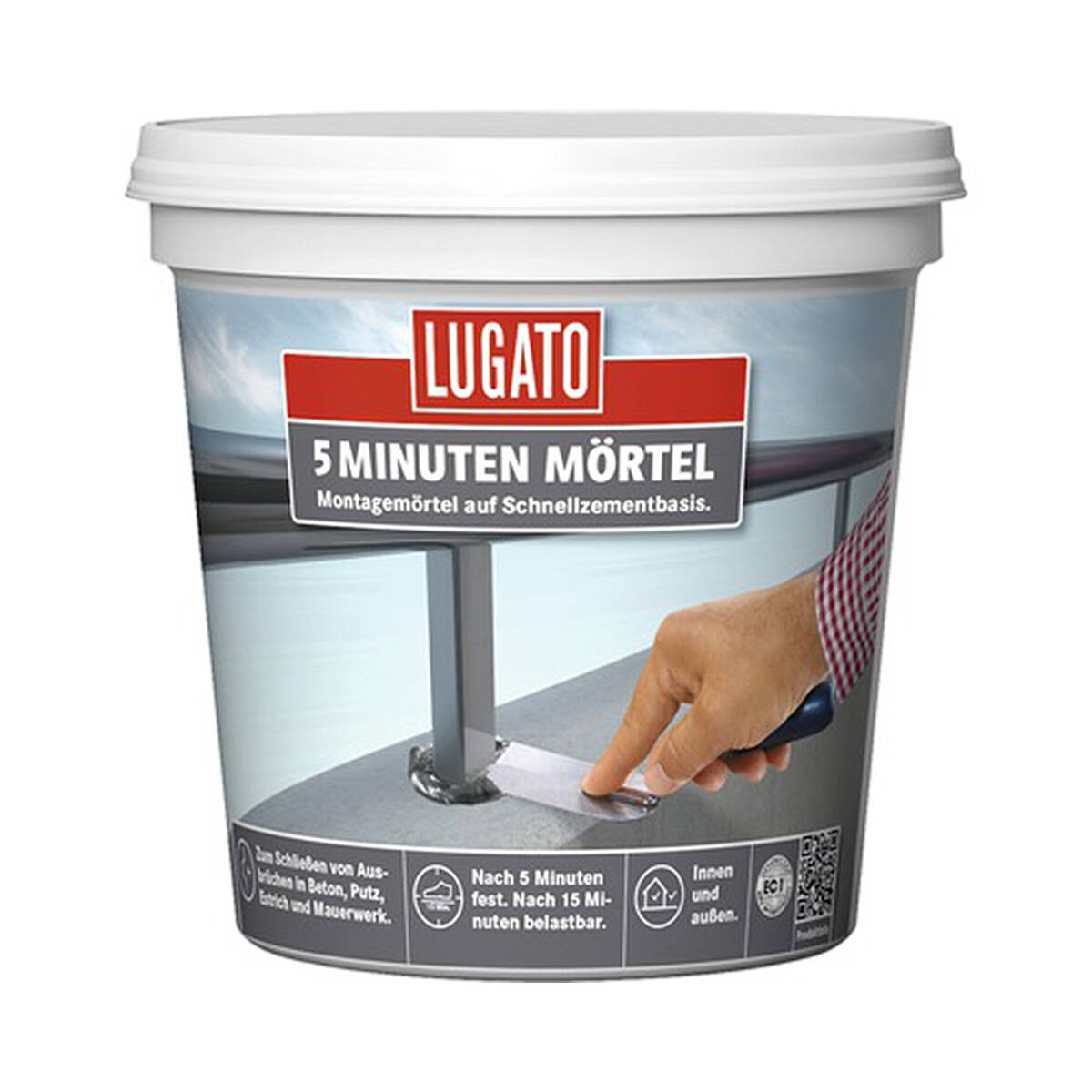 Lugato Montagemörtel » 5 Minuten Mörtel « 1 kg, Schnellzement