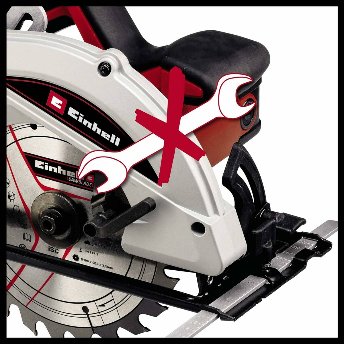 Einhell Handkreissäge » TC-CS 1410 « Spindelarretierung, HM-Sägeblatt