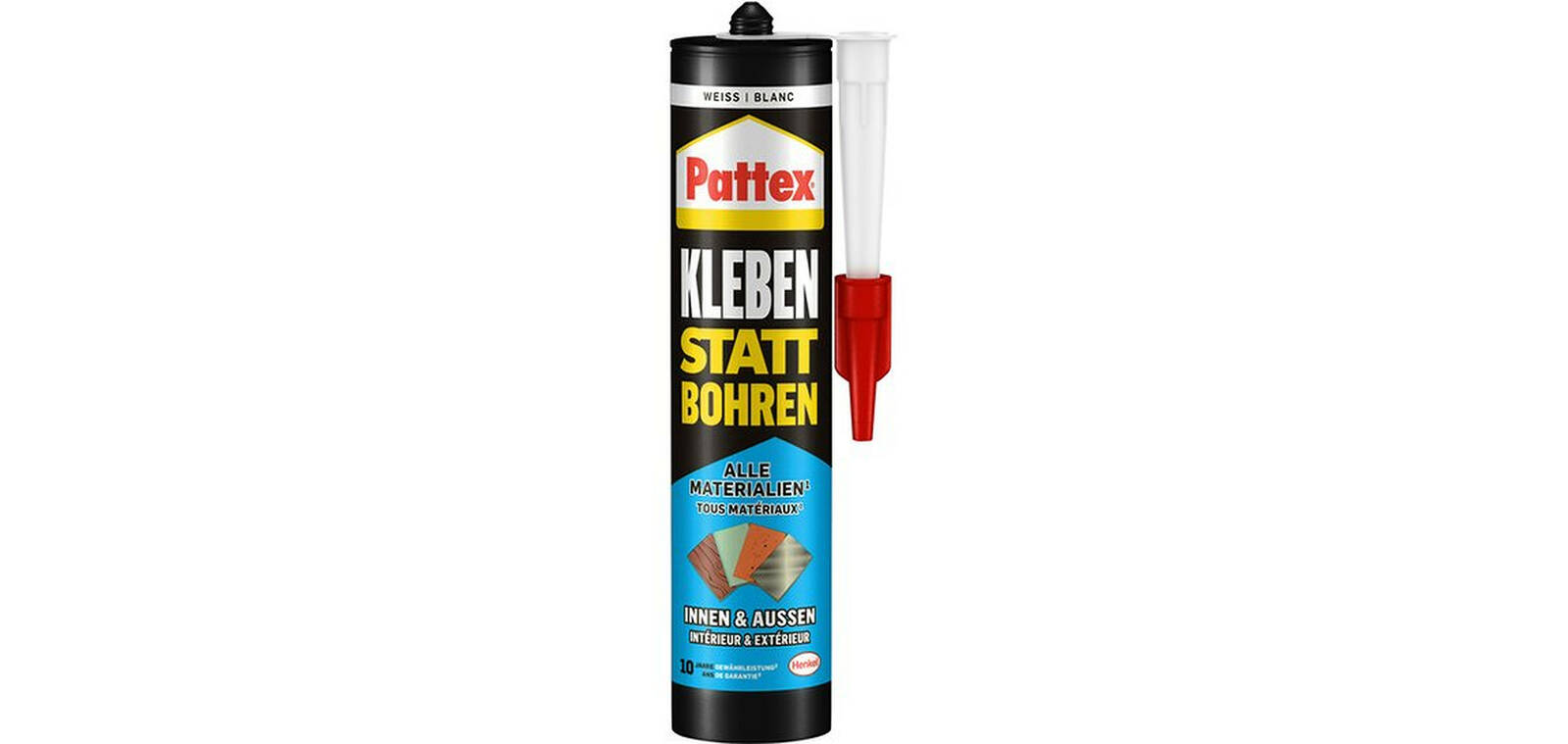 Pattex Montagekleber » Kleben statt Bohren « Weiß, Innen und Außen Pattex Multifunktionswerkzeug Kleben statt Bohren