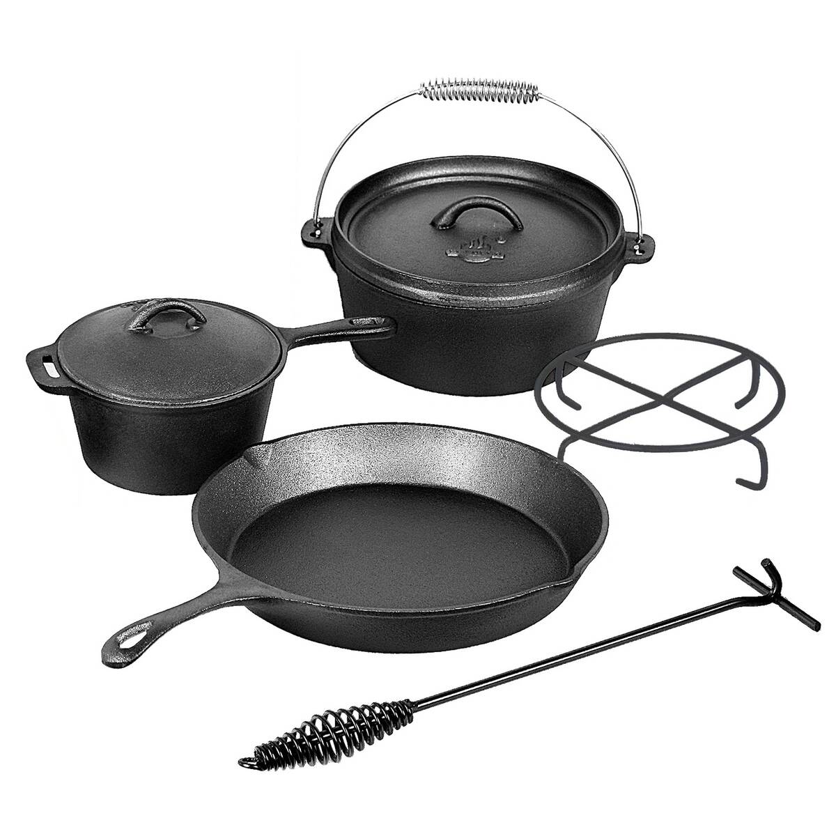El Fuego Dutch Oven Set » AY4661 « 5-tlg, Gusseisen El Fuego Dutch Oven Set » AY4661 « 5-tlg, Gusseisen