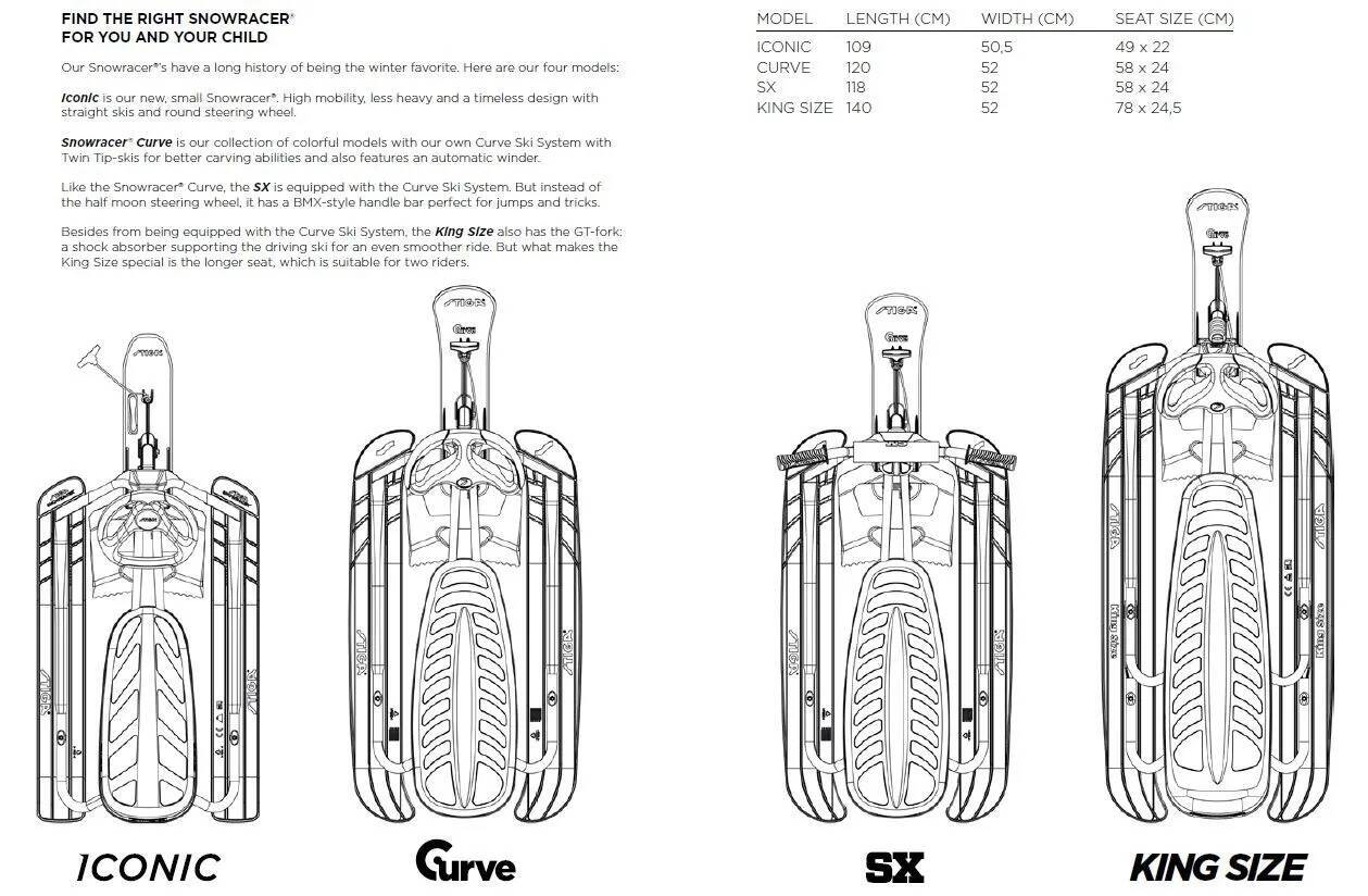 ♦ OUTLET ♦ Stiga Lenkschlitten » Snowracer Iconic « 3-Kufen, Fußbremse, Grün