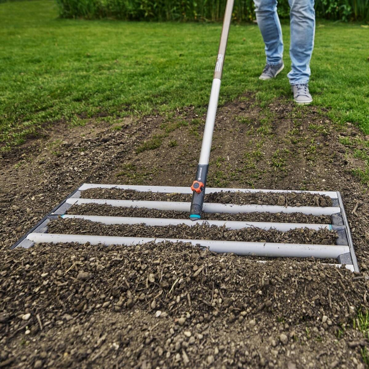 Gardena combisystem Rasenrakel » 3569-20 « Stahl, 76 cm Arbeitsbreite