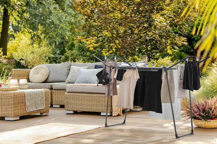 Leifheit Standtrockner » Pegasus 150 Solid Slim Black « Wäscheständer