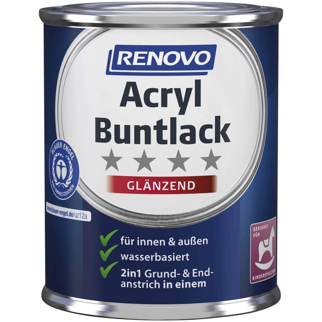 RENOVO Acryl Buntlack » Weiß « glänzend - 750 ml