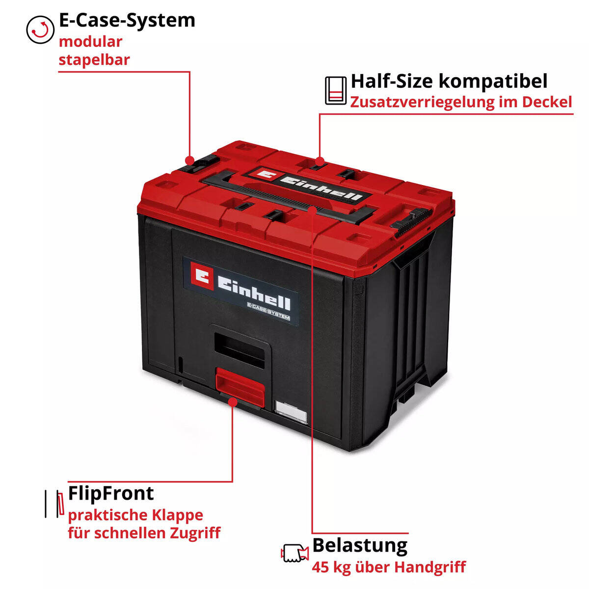 Einhell Systemkoffer » E-Case FlipFront « 44 x 33 x 34 cm