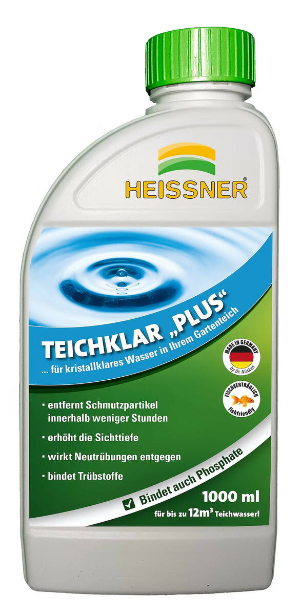 Heissner » Teichklar Plus « Konzentrat für kristallklares Wasser Heissner » Teichklar Plus « Konzentrat für kristallklares Wasser
