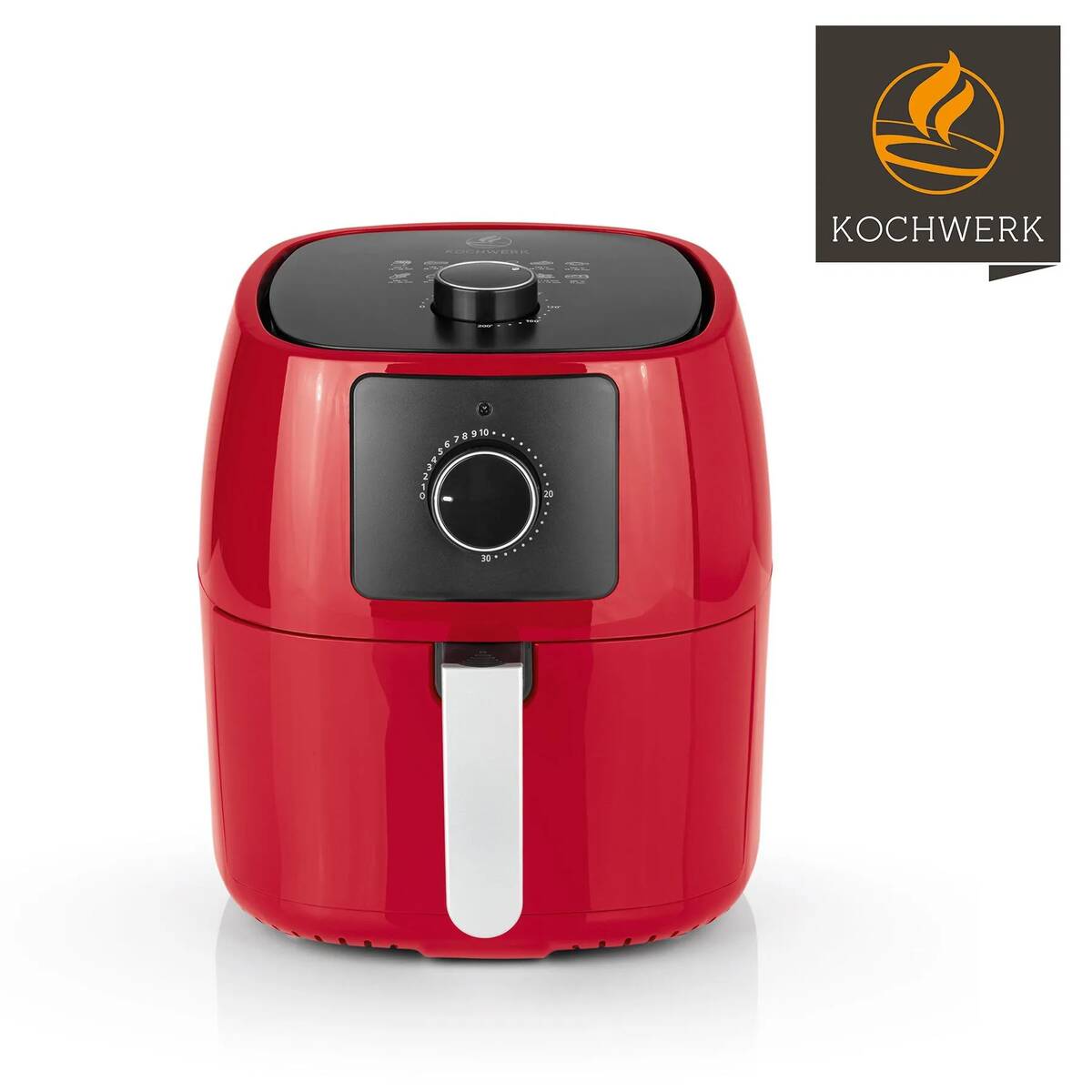 Kochwerk » Heißluft-Fritteuse « rot, 5 Liter, 1400 W, Timer, 200 Grad Kochwerk » Heißluft-Fritteuse « rot, 5 Liter, 1400 W, Timer, 200 Grad