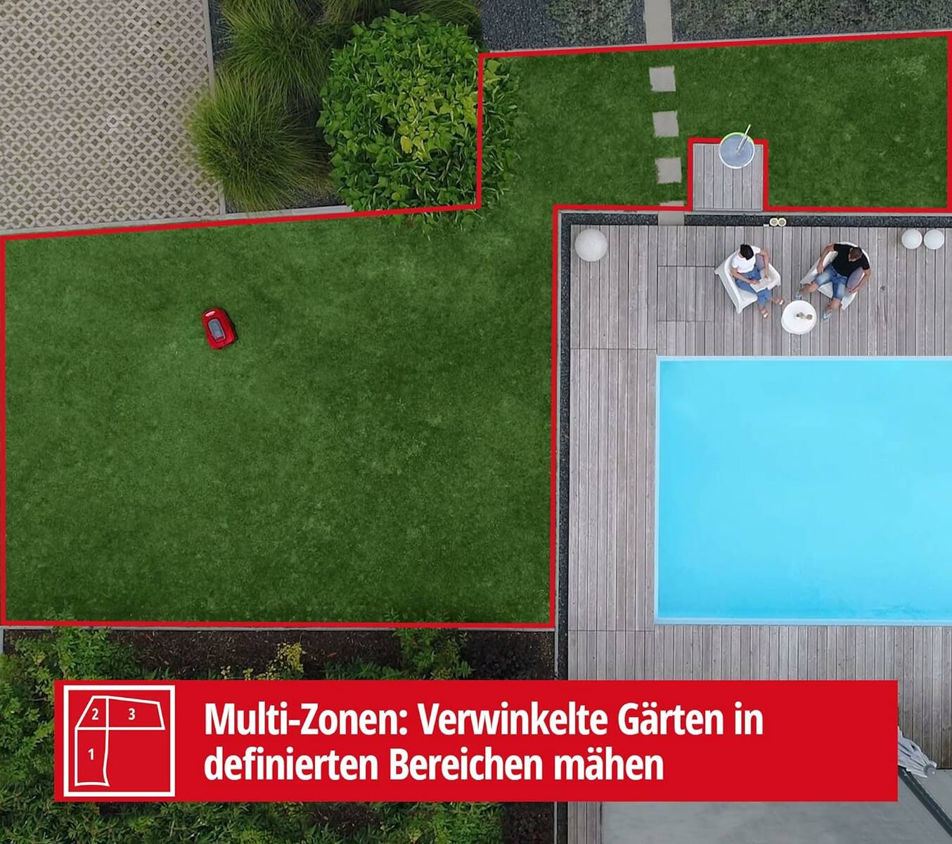 Einhell Mähroboter » Freelexo 300 Solo « Multizonen, Pin-Code, Zubehör