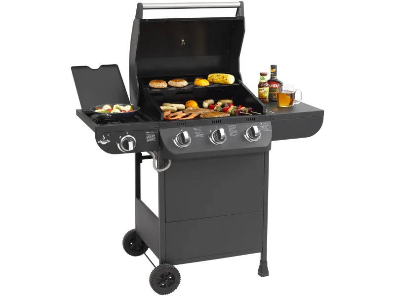 El Fuego Gasgrill » Columbus 3+1 « mit Seitenkocher, 3 Brenner, AY0562