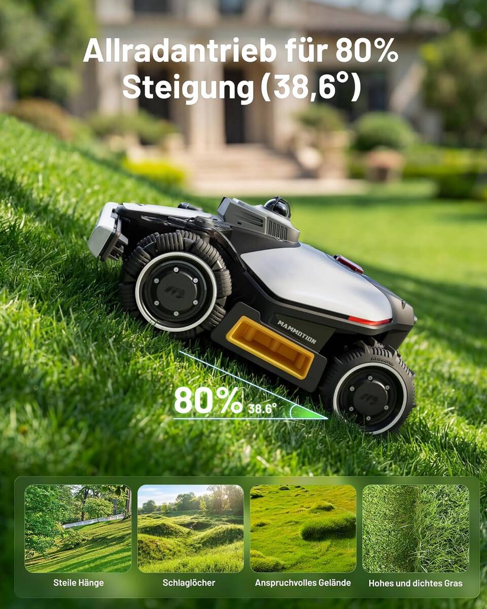 Mammotion Mähroboter » Luba mini 2 AWD 1500 « Dual-AI-Vision, LiDAR