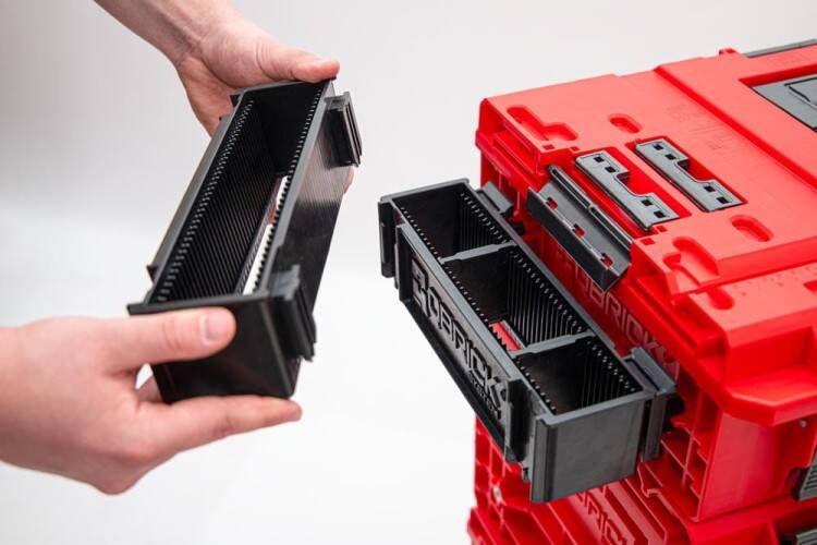 Qbrick System Custom » Long Items Holder « 10 verstellbare Trennwände