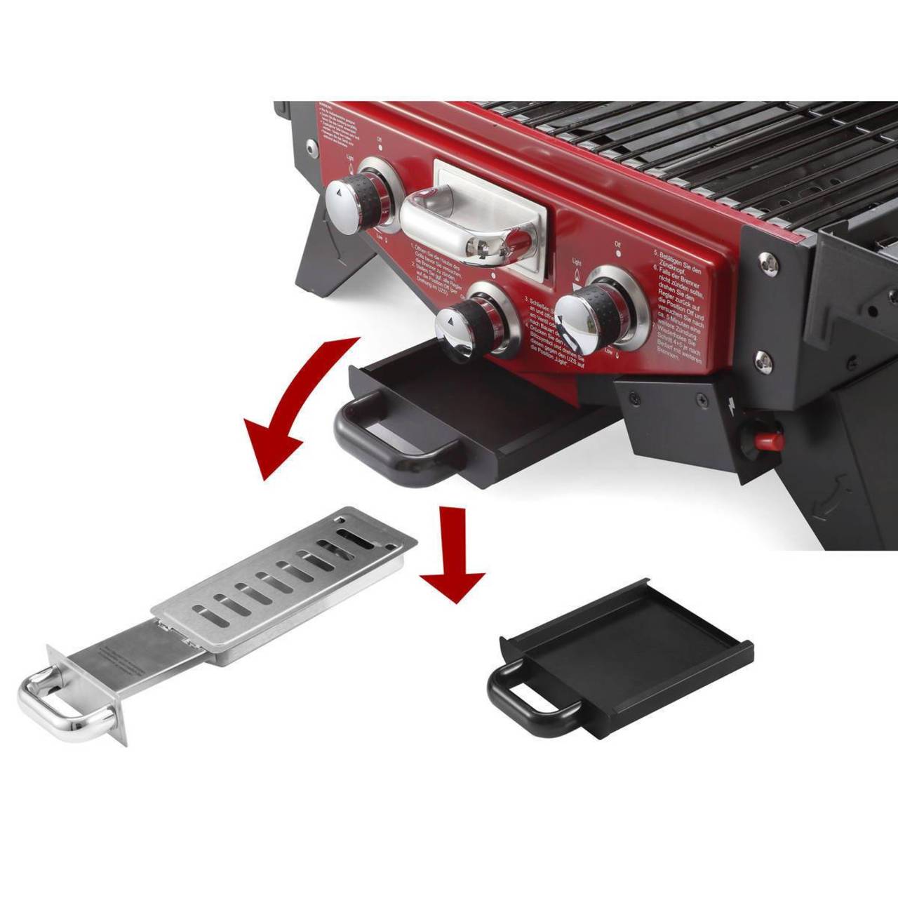 El Fuego® Gasgrill "Medison" rot, 2 Brenner, Tischgrill, BBQ, Grillen