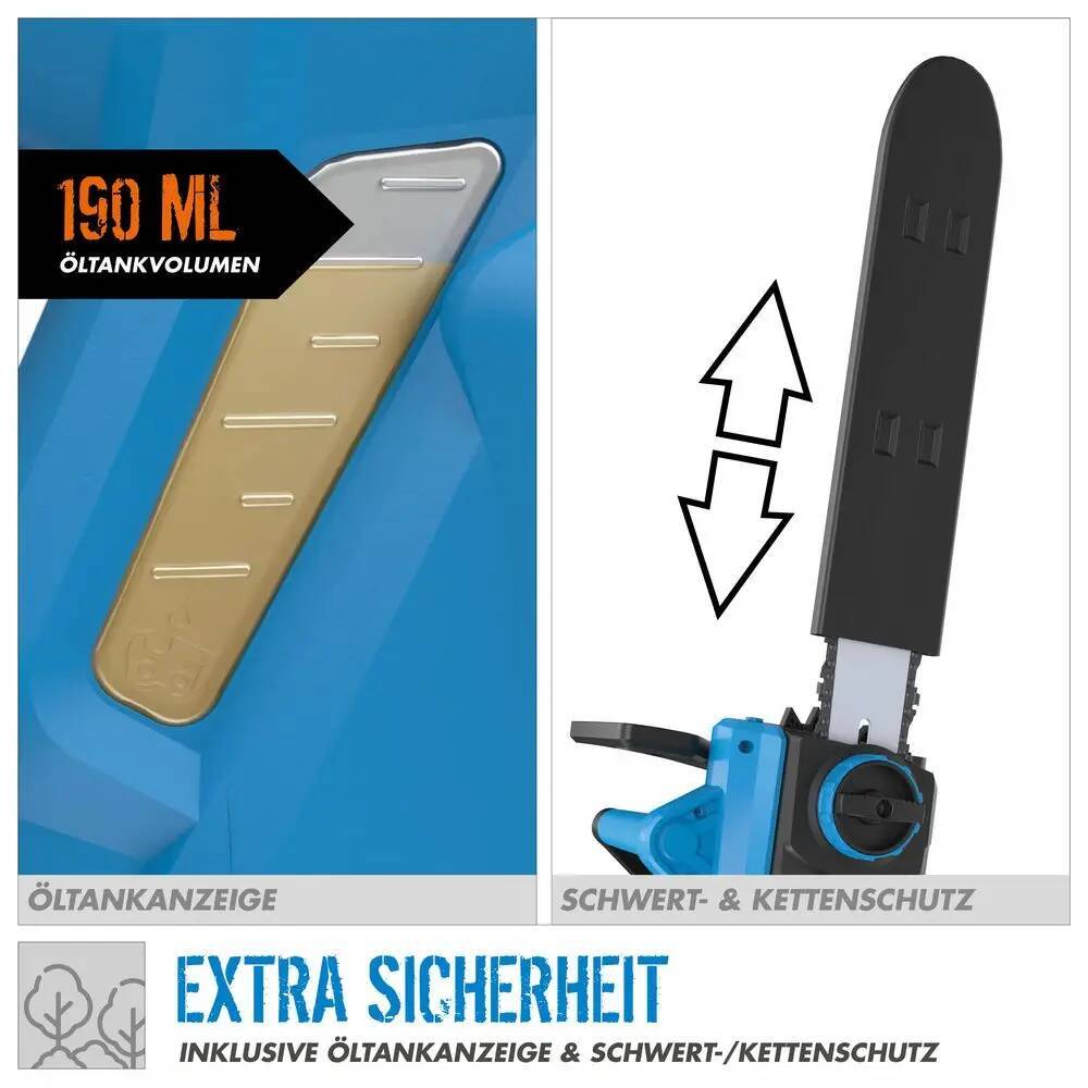 ♦ OUTLET ♦ Güde Elektro Kettensäge » KS 405 EC « 2400 W, 13 m/s, Öltankanzeige