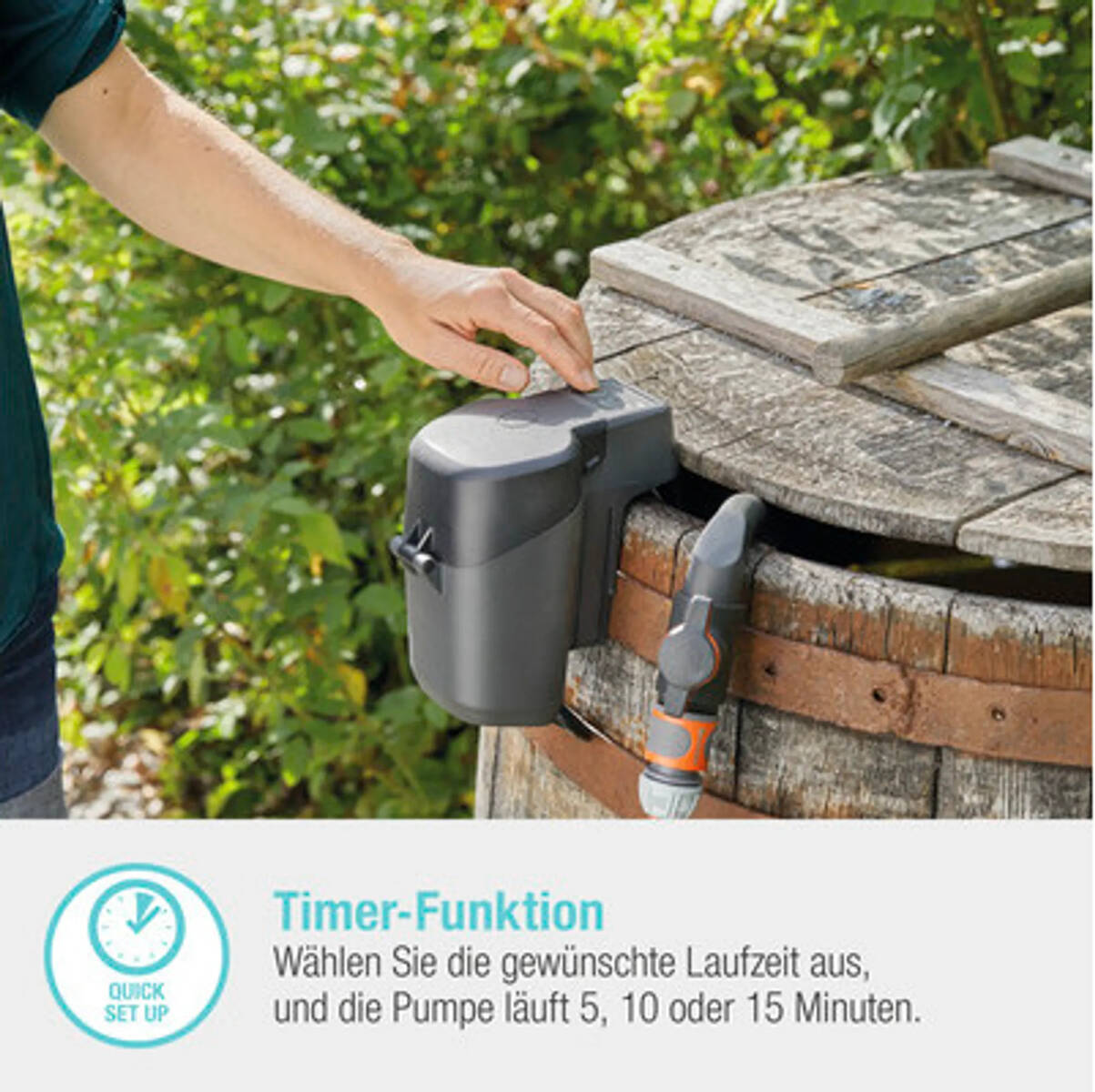 Gardena Akku-Regenfasspumpe » 2000/2 18V P4A « Sologerät