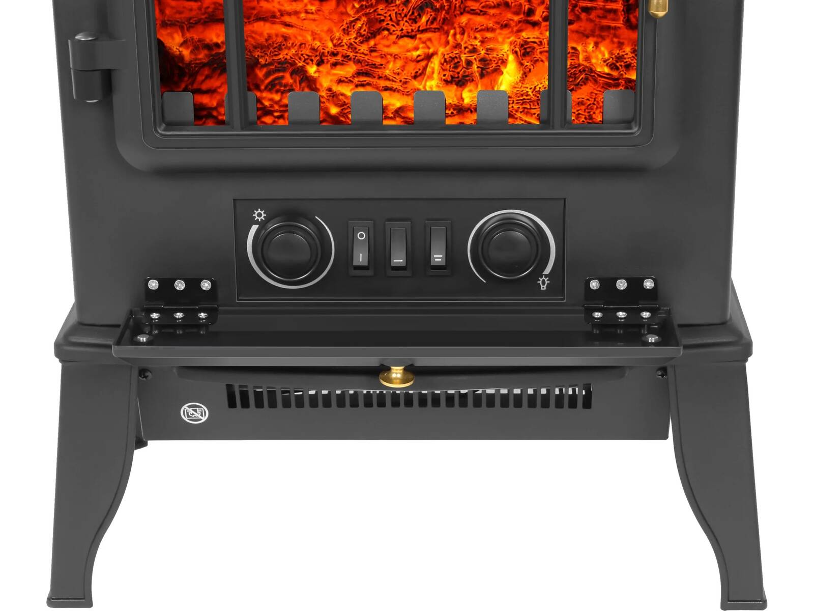 ♦ OUTLET ♦ El Fuego Elektrokamin » Como II « Schwarz, 2 kW, LED-Flammenbild