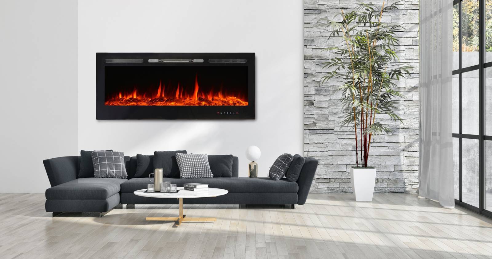 El Fuego Elektrokamin » Luzern « - LED - AY629 - 1800 Watt