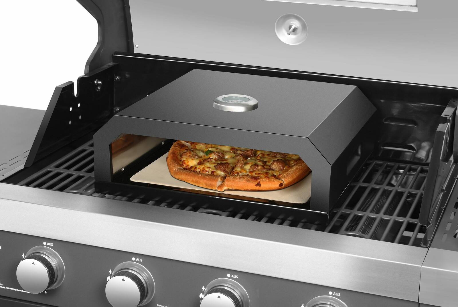 El Fuego Pizzaaufsatz » AY0375 « 30x30 cm, für alle Grillarten