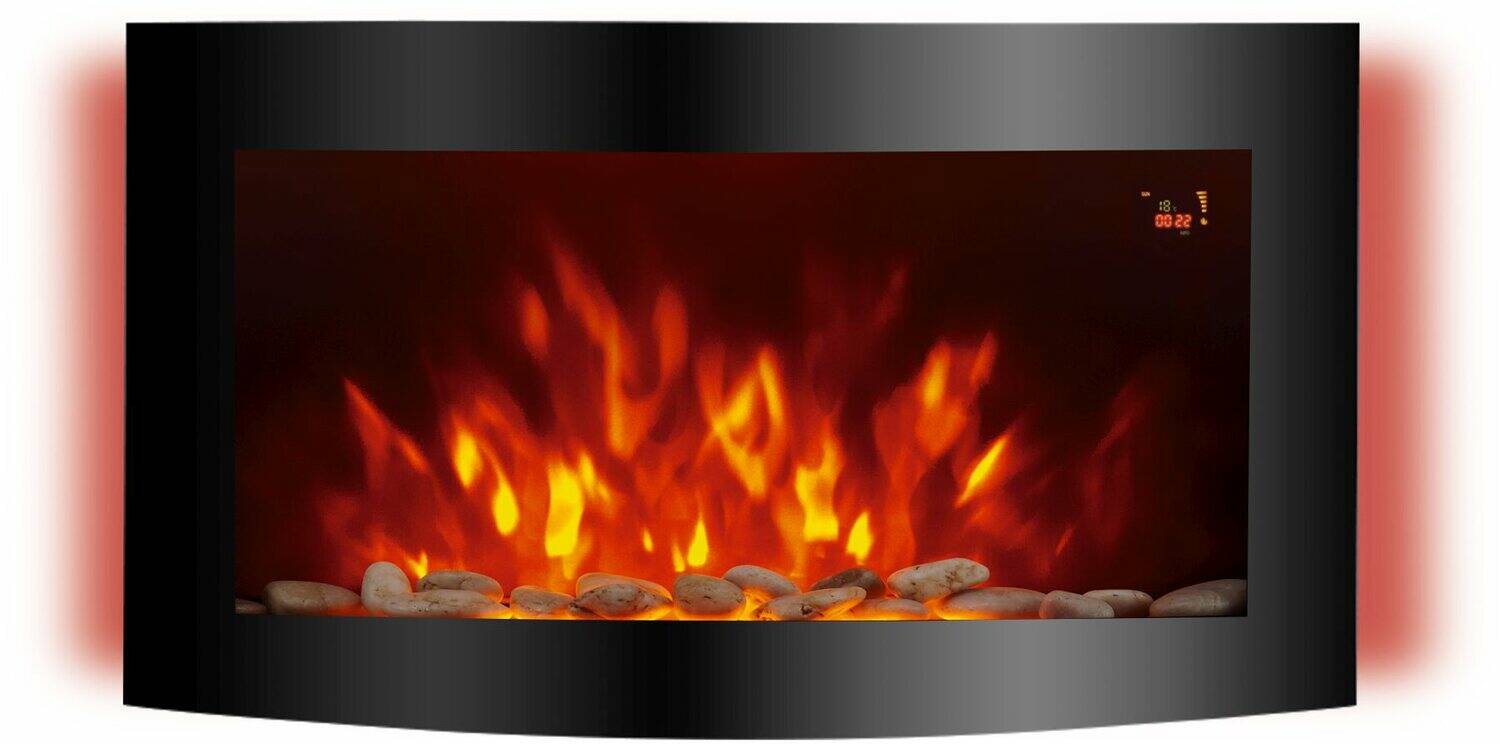 El Fuego Elektrokamin » Davos « AY6191, 2 Heizstufen 2000W Wandmontage