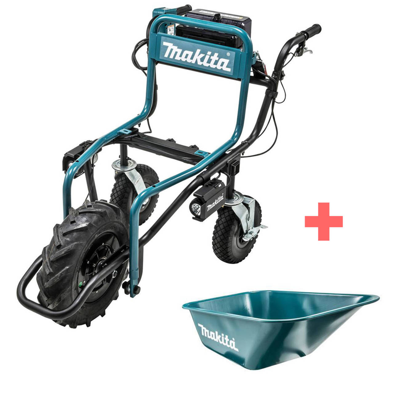 Makita Akku Schubkarre DCU180, 18V, mit Antrieb, inkl. Wanne Makita Akku Schubkarre DCU180, 18V, mit Antrieb, inkl. Wanne