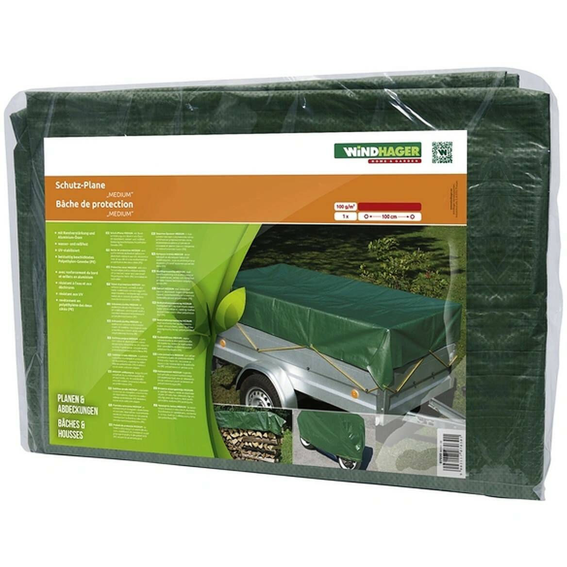 Multifunktionale Abdeckplane 500 g/m² Grün 3 Multifunktionale Abdeckplane 500 g/m² Grün 3
