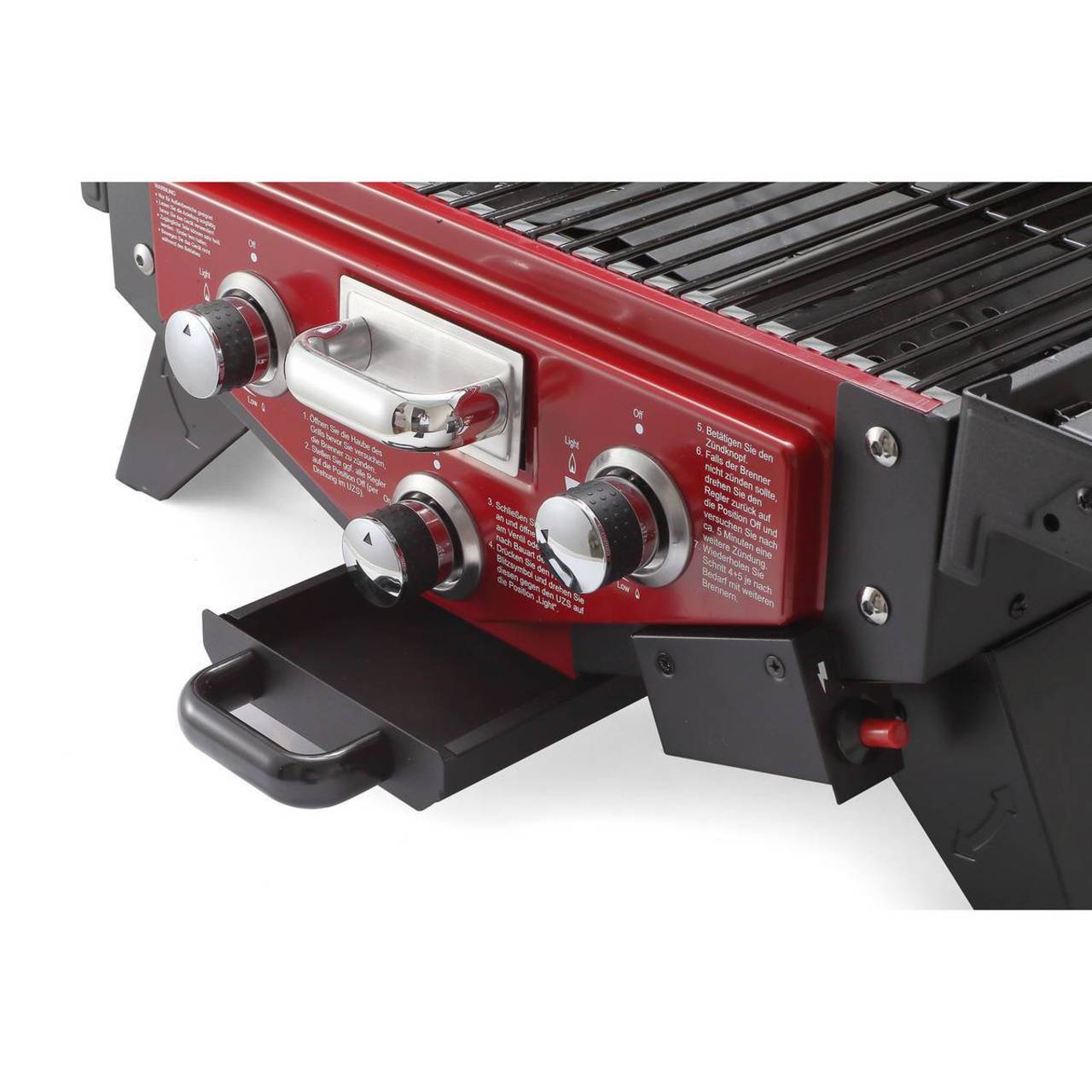 El Fuego® Gasgrill "Medison" rot, 2 Brenner, Tischgrill, BBQ, Grillen