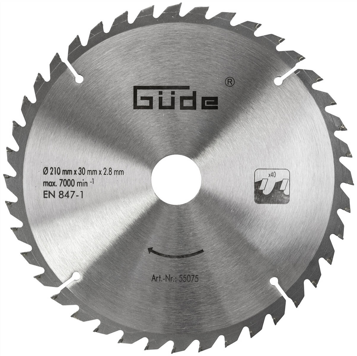 Güde Holzsägeblatt » HM 210x30x40Z « ⌀ 210 mm