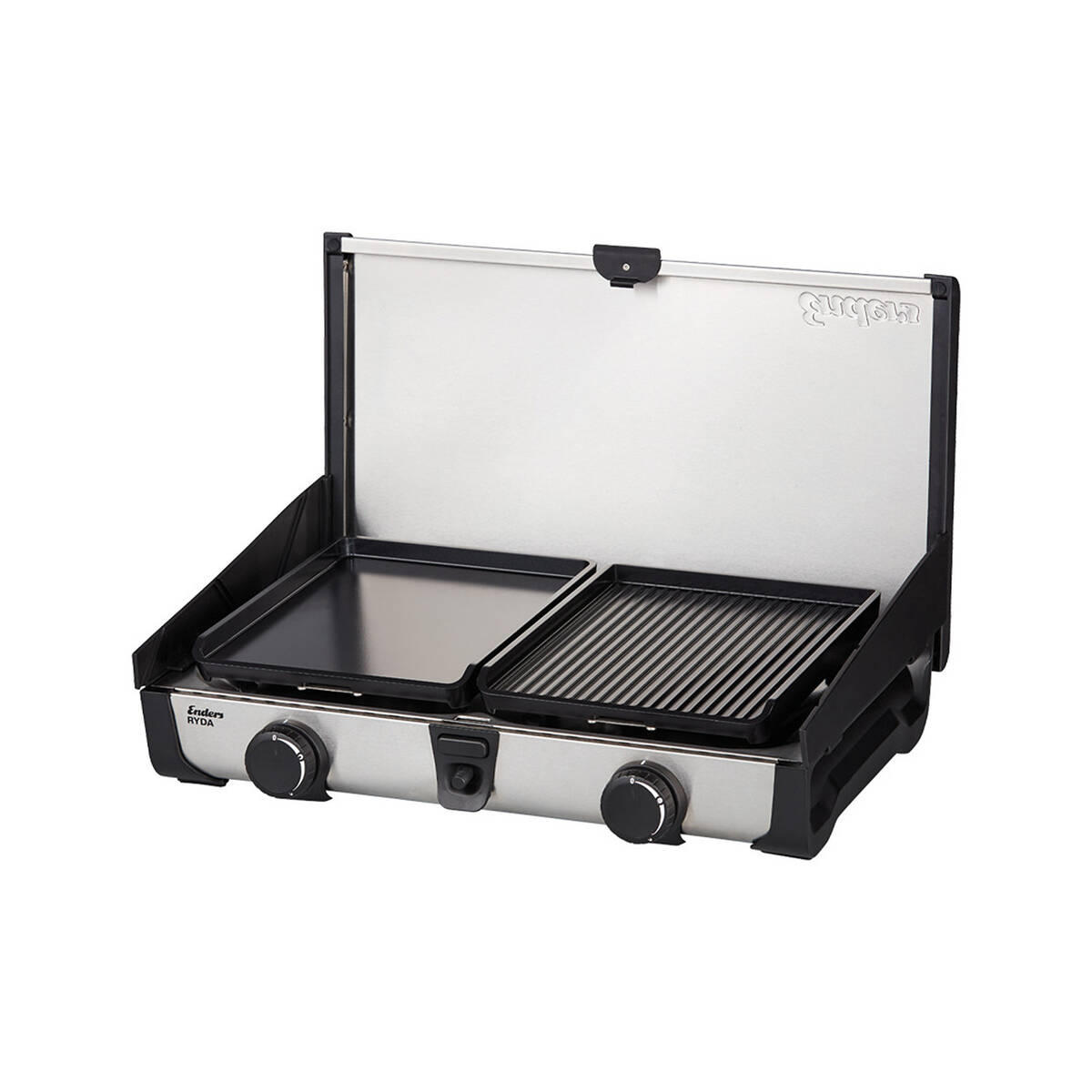 Enders Campingkocher » RYDA 2Z GP « mit Zündsicherung & 2 Grillplatten