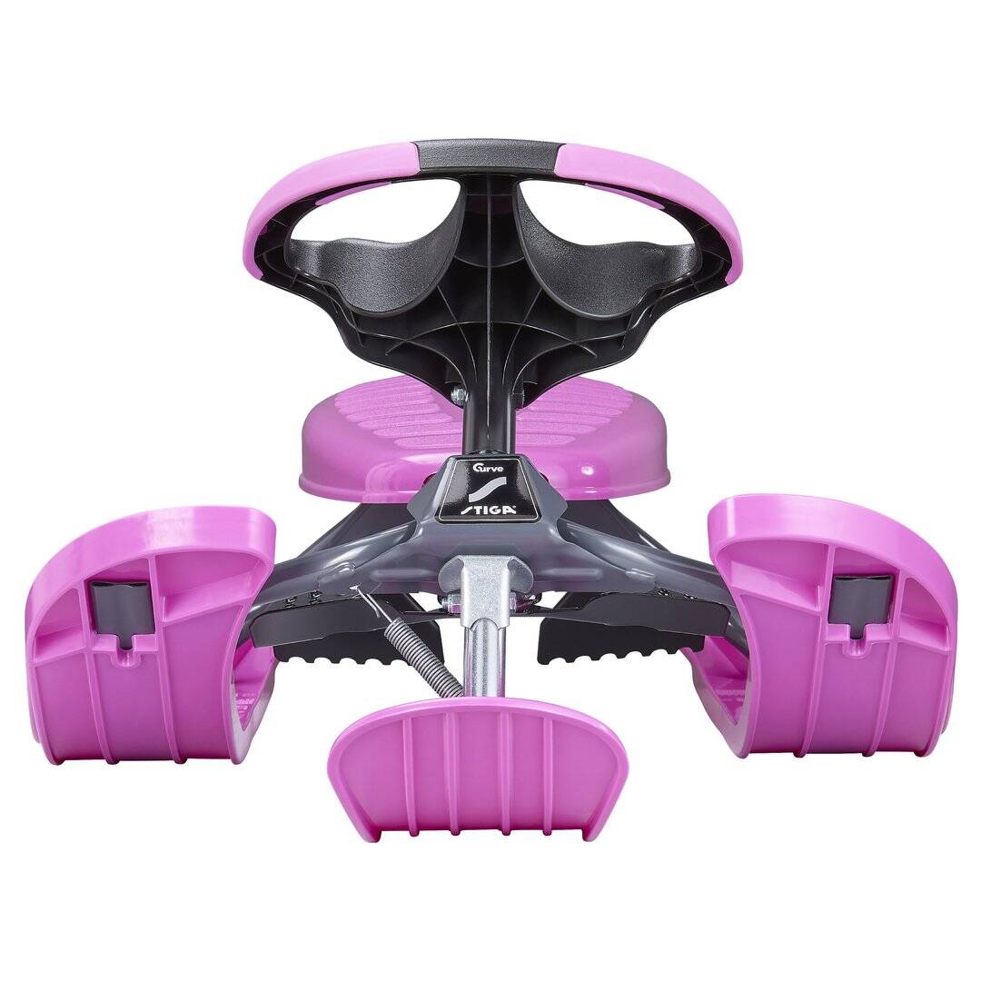 Stiga Lenkschlitten » Snow Racer Pro « Metall-Lenkbob, Graphite/Pink