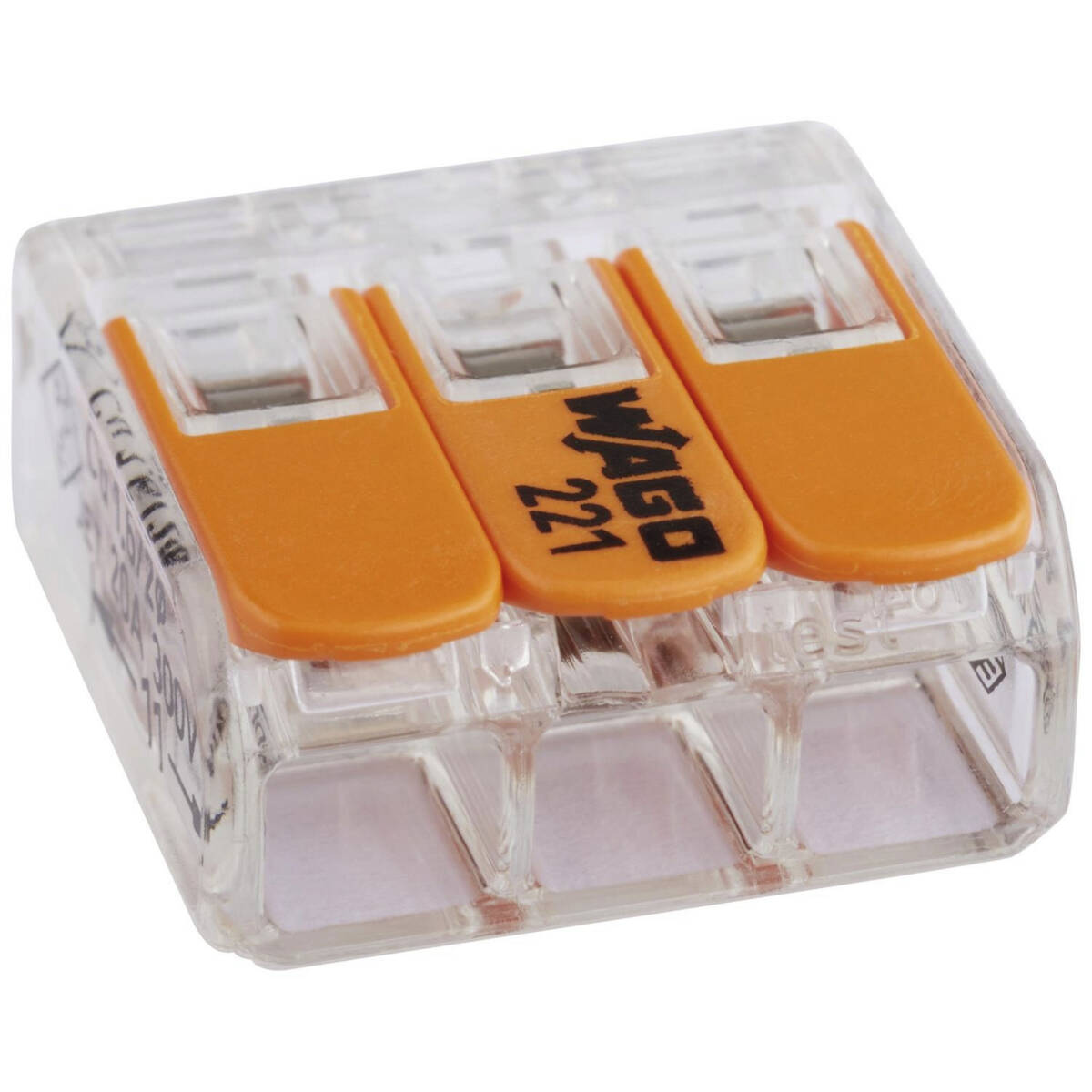 Wago Verbindungsklemmen » 50 Stück « 3-polig 0,2 bis 4 mm² Wago Verbindungsklemmen » 50 Stück « 3-polig 0,2 bis 4 mm²