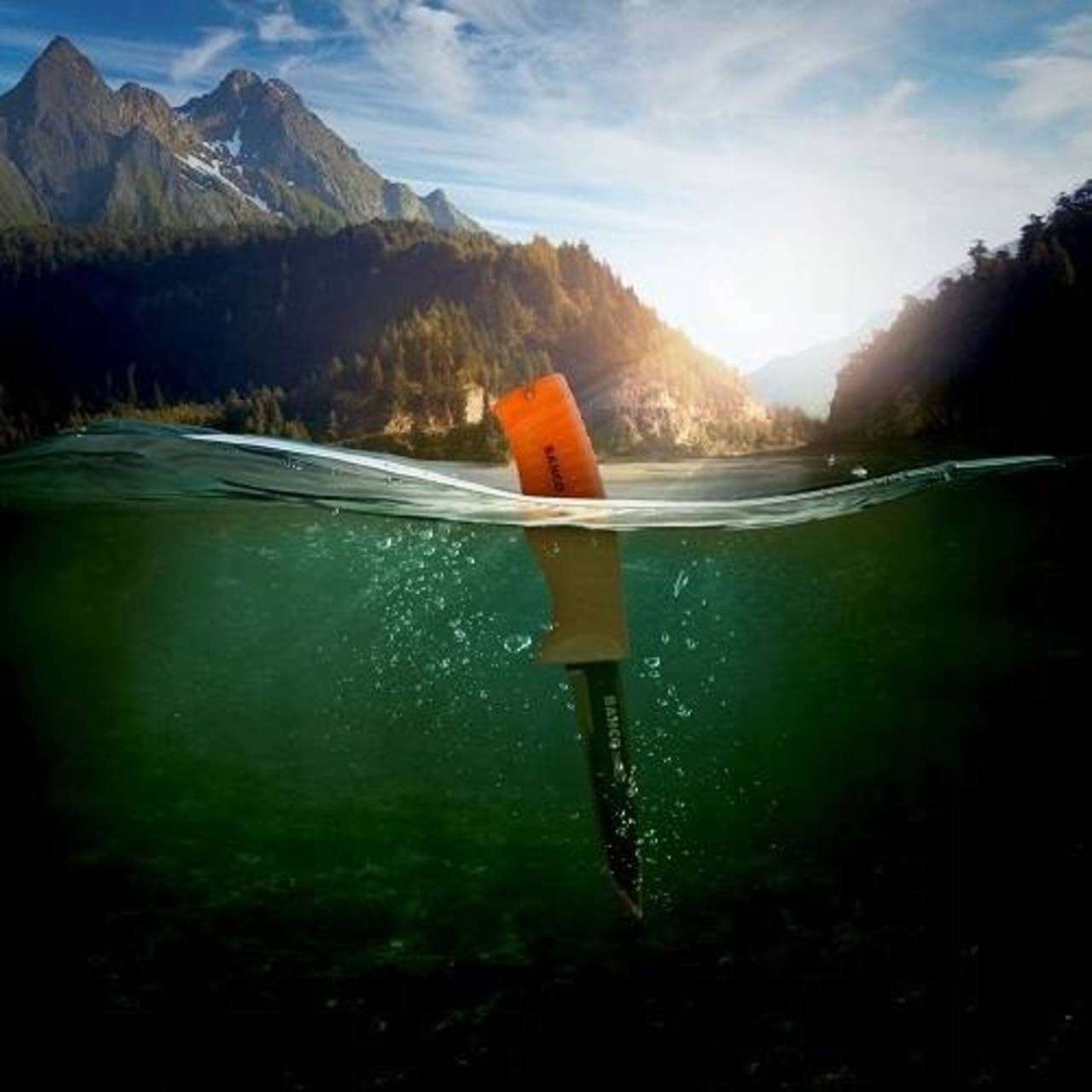 Bahco Survivalmesser » FLOAT 1446 « Fluoreszierend & salzbeständig