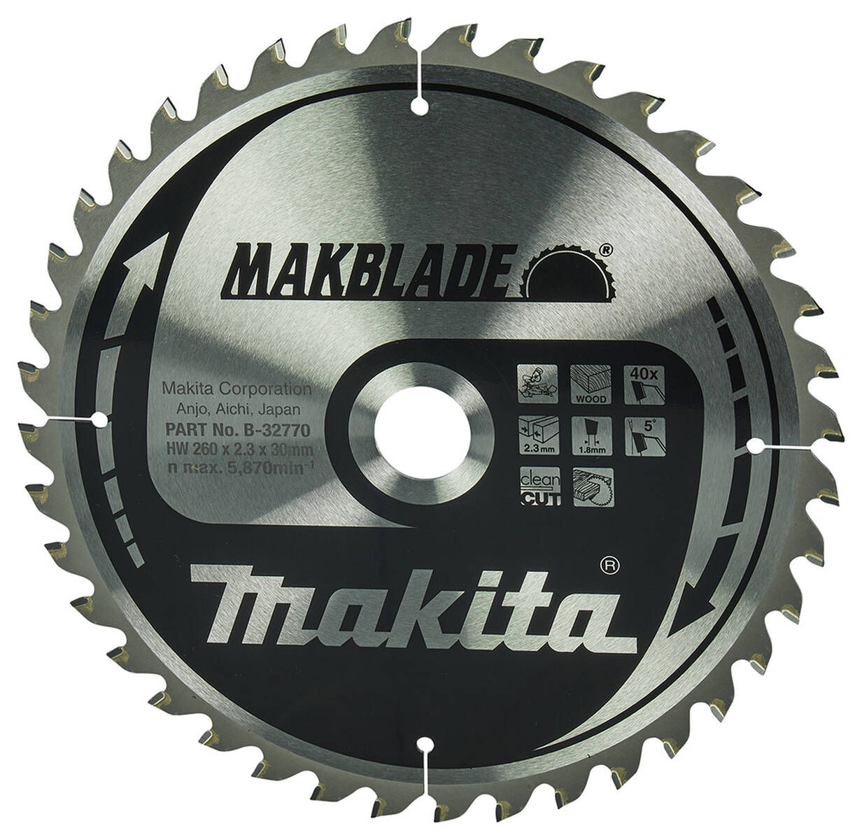 Makita MAKBLADE Sägeblatt » B-32770 « 260x30x40Z