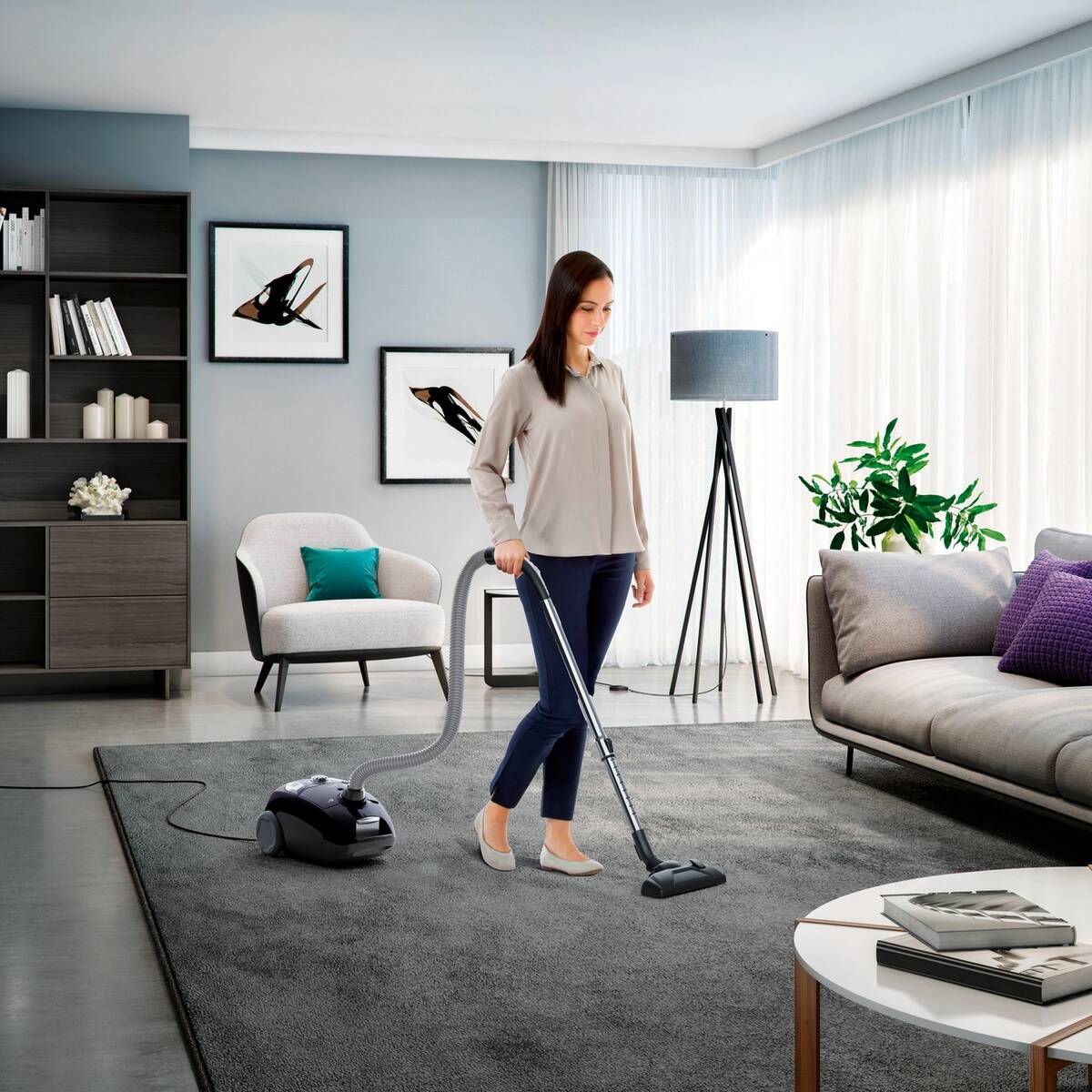 AEG Staubsauger » VX4-1-EB « 750 W, Schwarz, 3 L Behältervolumen