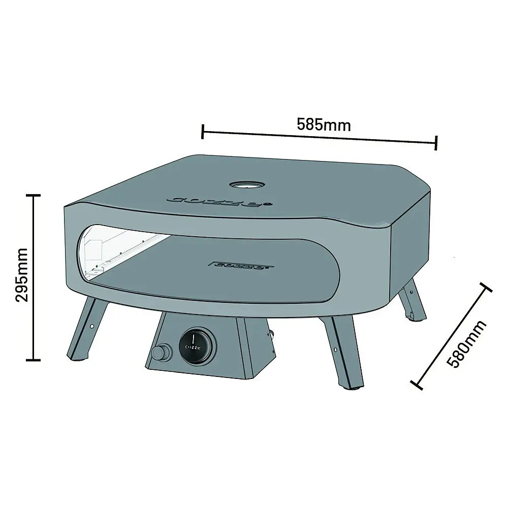 Cozze Gas Pizzaofen » 17" Classic « bis 550 Grad, 42 cm Pizzen