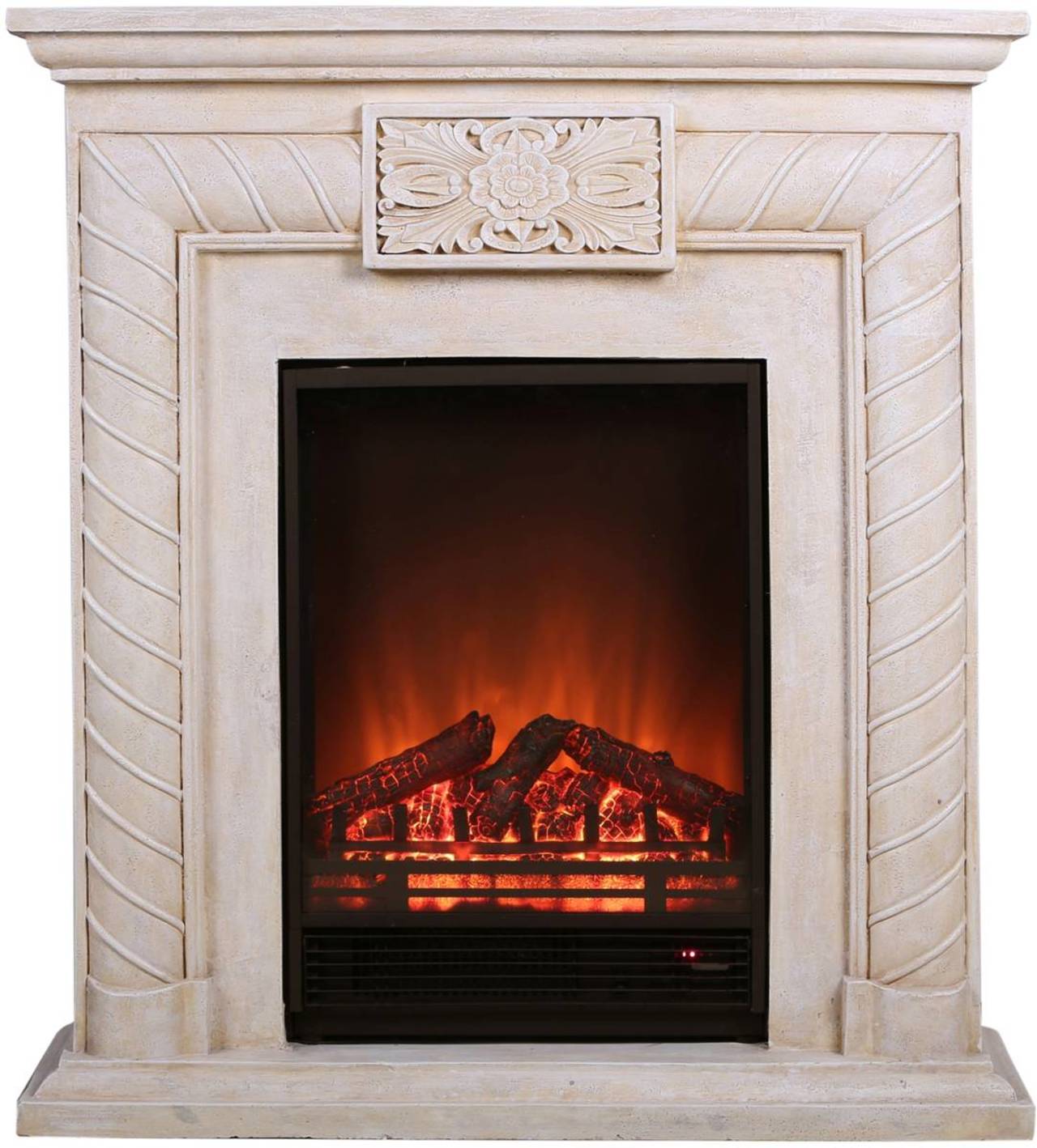 El Fuego® Elektrokamin » Italia « Vintage Deko-Kamin, cremeweiß