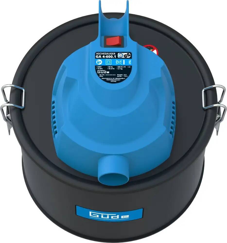 ♦ OUTLET ♦ Güde Aschesauger » GA 4-600.1 « 600W, HEPA-Filter, 4 Liter mit Griff