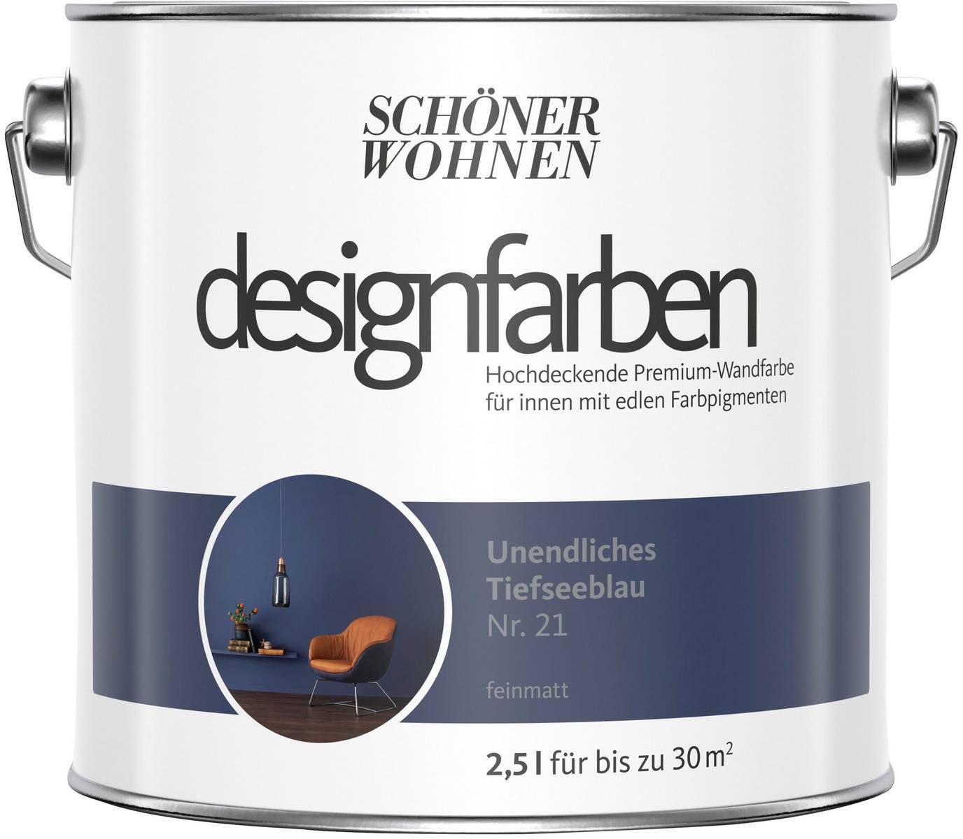 SCHÖNER WOHNEN designfarben » Unendliches Tiefseeblau « matt - 2,5 l