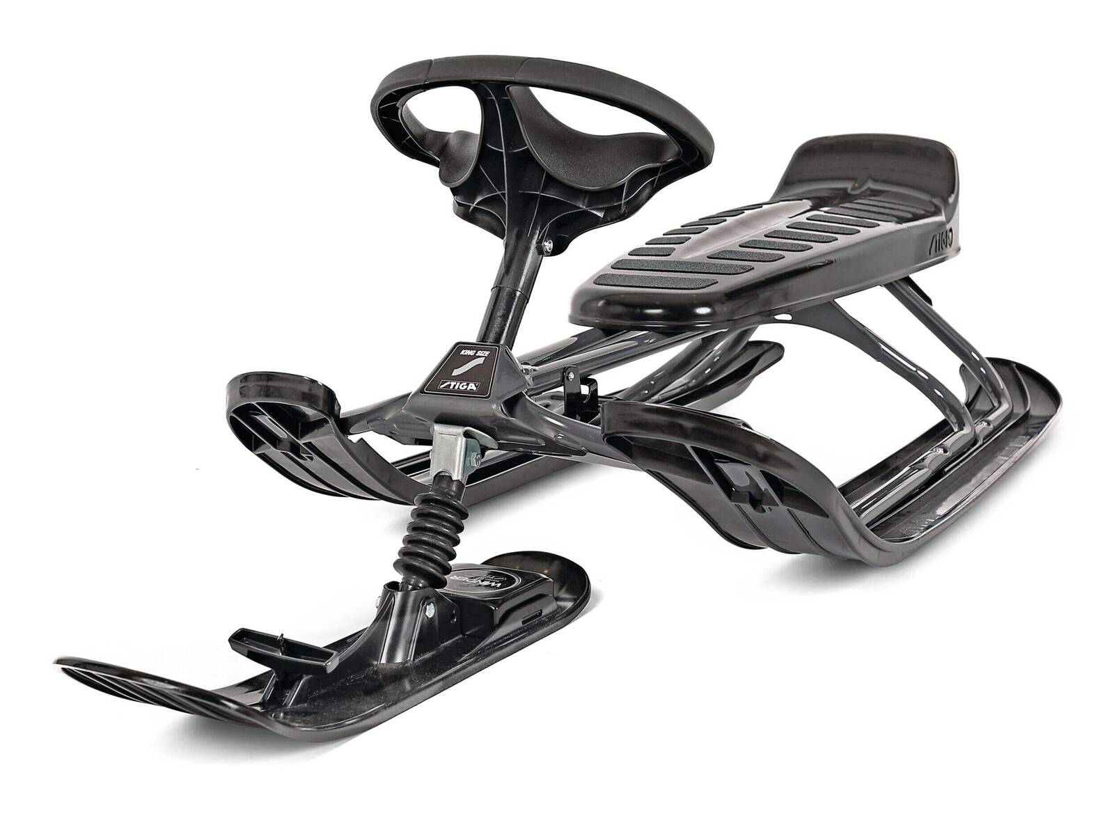 Stiga Lenkschlitten » Snowracer King Size GT « Schwarz, 2-Sitzer
