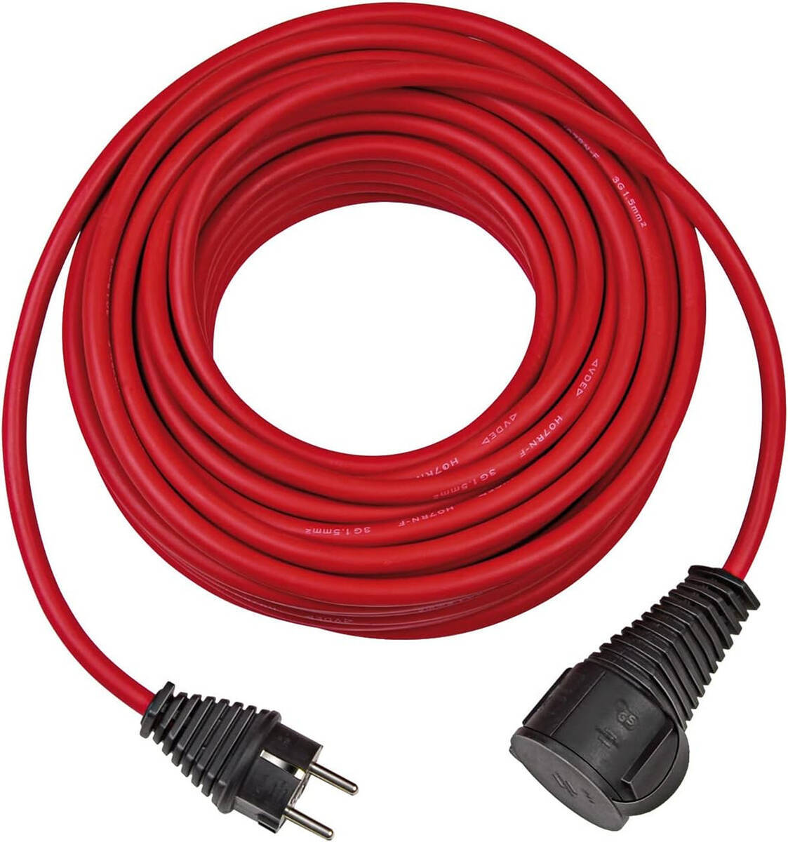 Brennenstuhl Gummi-Verlängerungskabel » 10m « H05RR-F 3G1,5