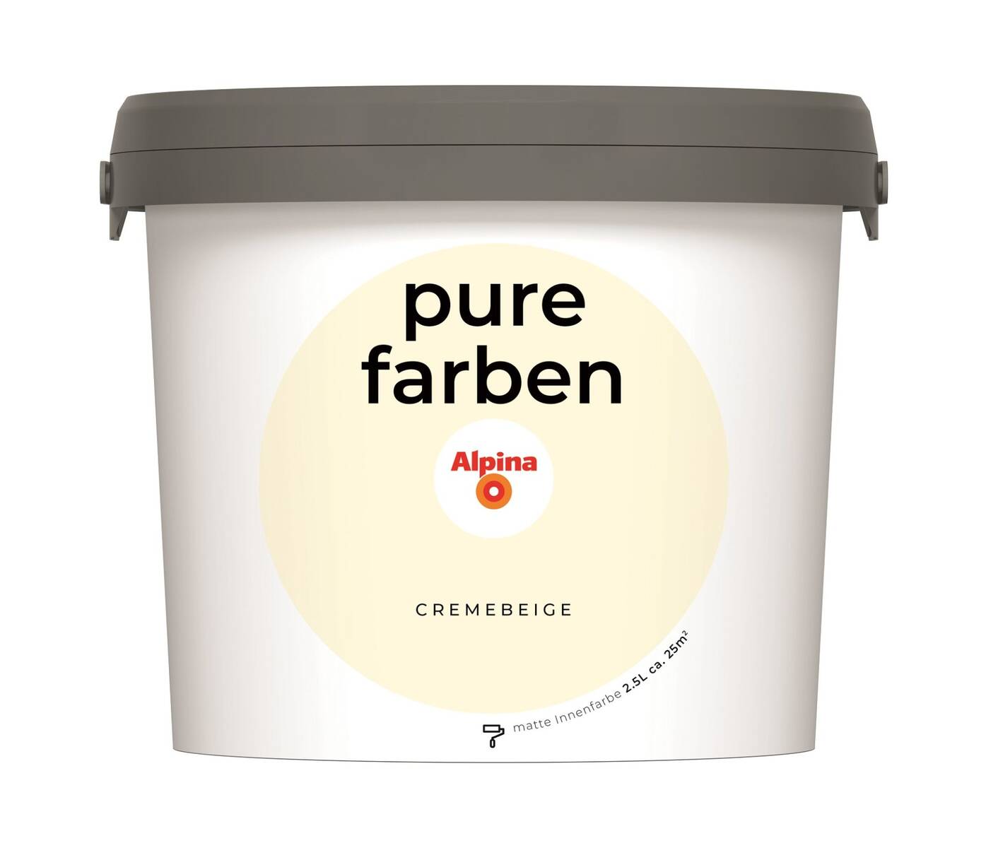 Alpina Pure Farben » Cremebeige « 2,5 l, Wand- und Deckenfarbe