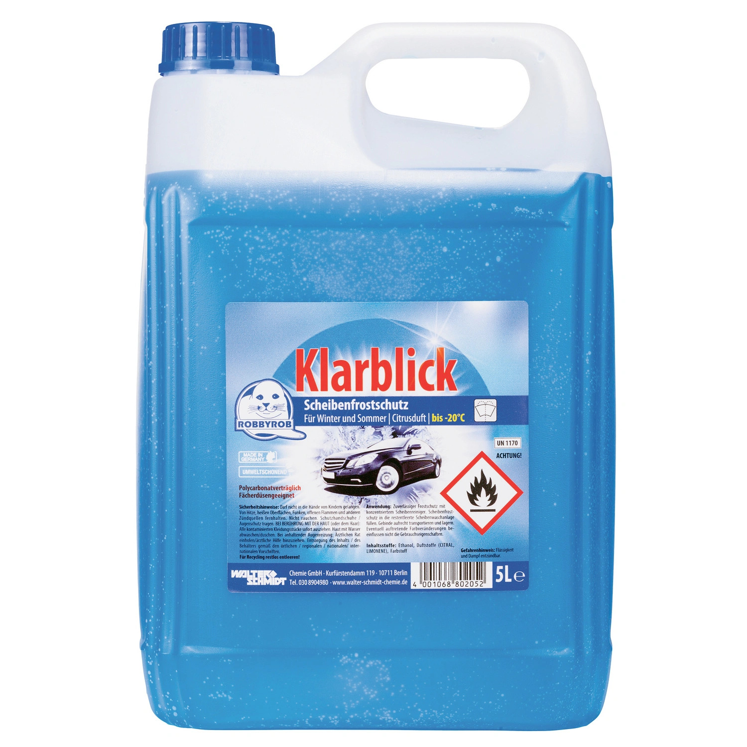 Robbyrob Scheibenfrostschutz » 802052 / Klarblick « -20 °C, 5 Liter