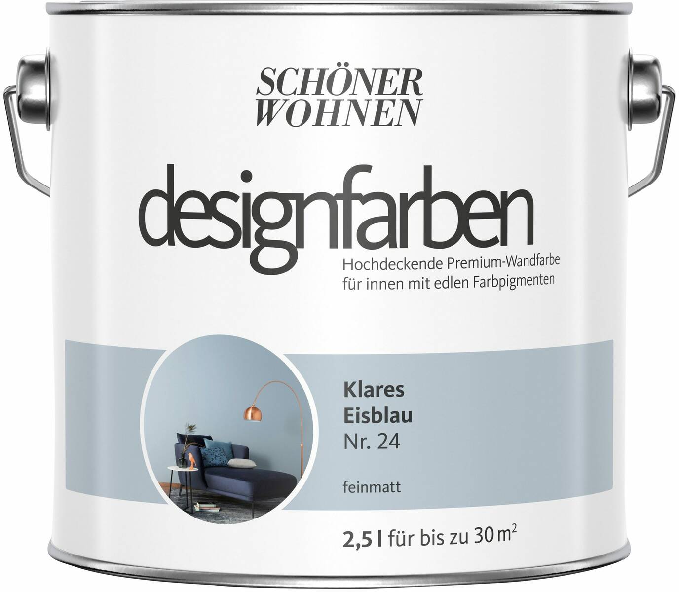 Schöner Wohnen designfarben » Klares Eisblau « matt - 2,5 l