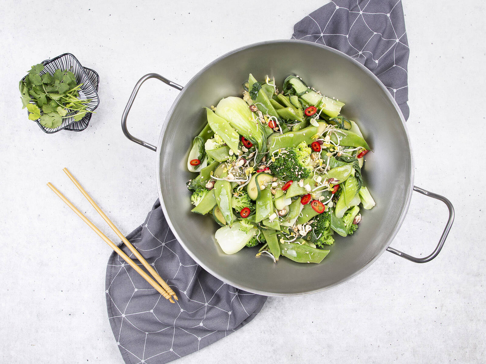 CHG Wok aus Eisen » 3451-72 « Ø 30,5 cm, für alle Herdarten geeignet