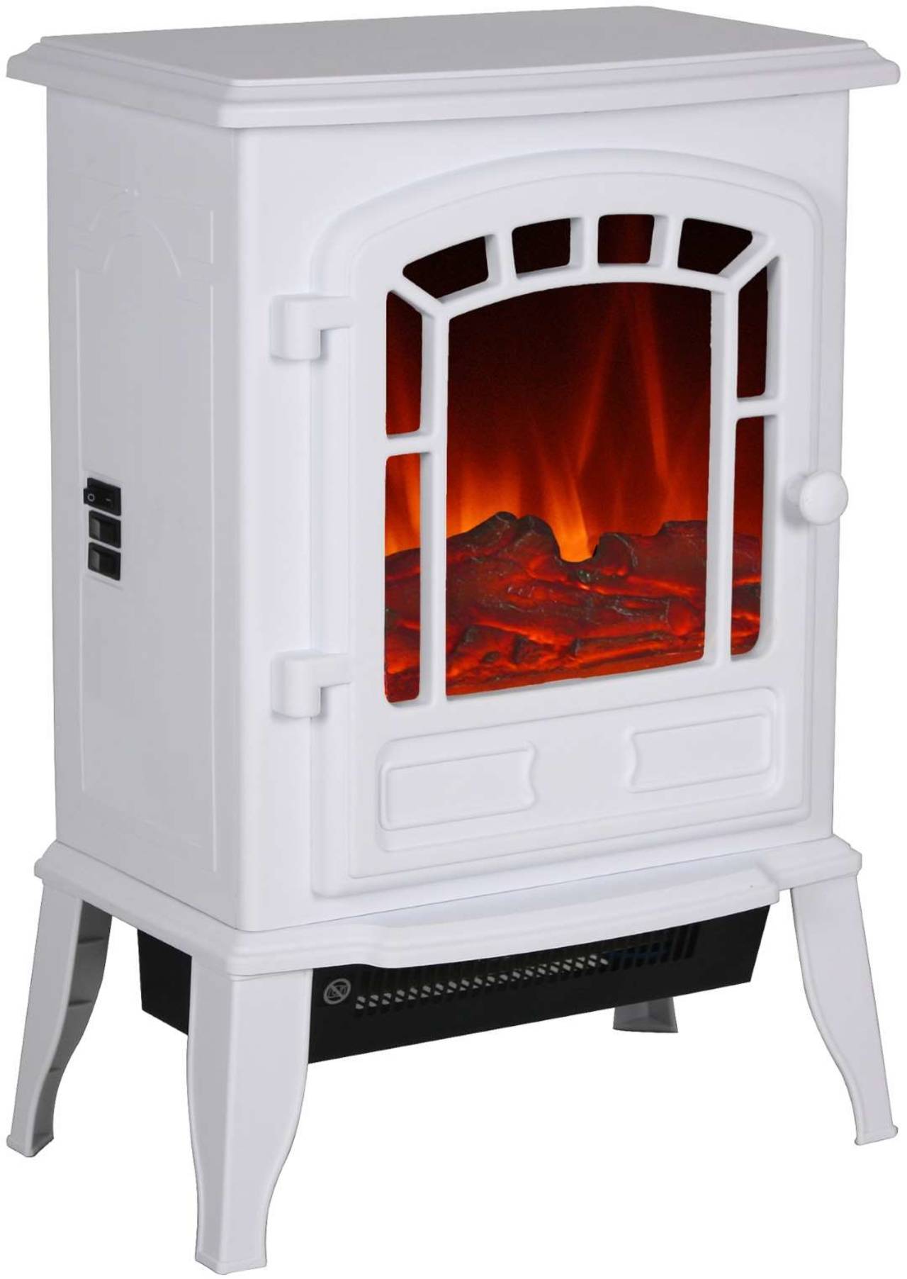 El Fuego® Elektrokamin » Como « Weiß, LED Beleuchtung & Gluteffekt