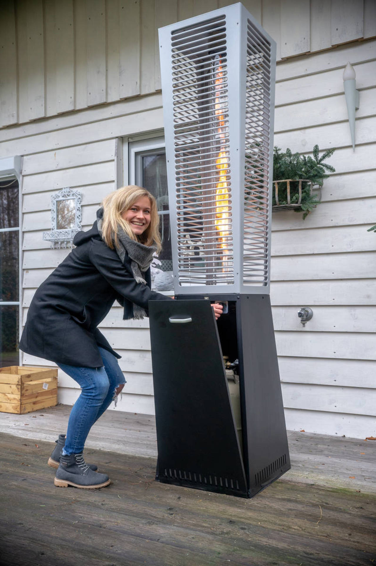 ACTIVA Terrassenheizstrahler » Canton Tower « 220 cm Pyramide - 11 kW